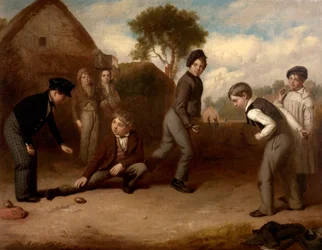 Niños jugando a Duckstone, c.1845